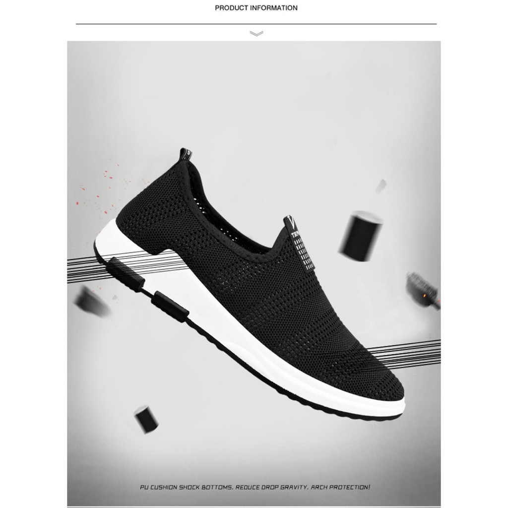 Giày Lười Nam Vải Thoáng Khí Siêu Nhẹ GN12 | BigBuy360 - bigbuy360.vn