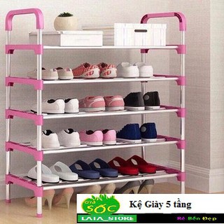 Kệ để giày dép khung inox 5 tầng