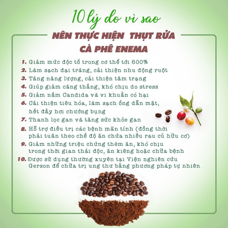 Bột cà phê enema  Viet Healthy 1kg, dùng cho coffee enema thải độc đại tràng, gan,