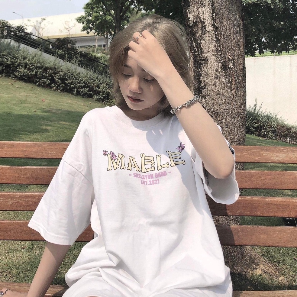 Áo Thun Unisex MABLE SKELETON HAND - White , Black | BigBuy360 - bigbuy360.vn