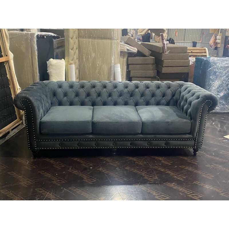 Ghế sofa tân cổ điển - cao cấp nỉ da tùy chọn
