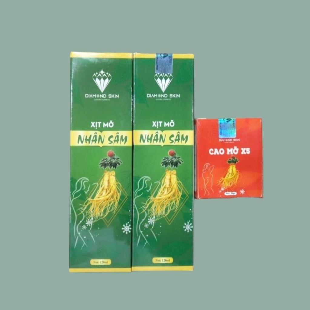 Xịt mỡ nhân sâm Diamond Skin, Xịt huỷ mỡ định hình cơ thể