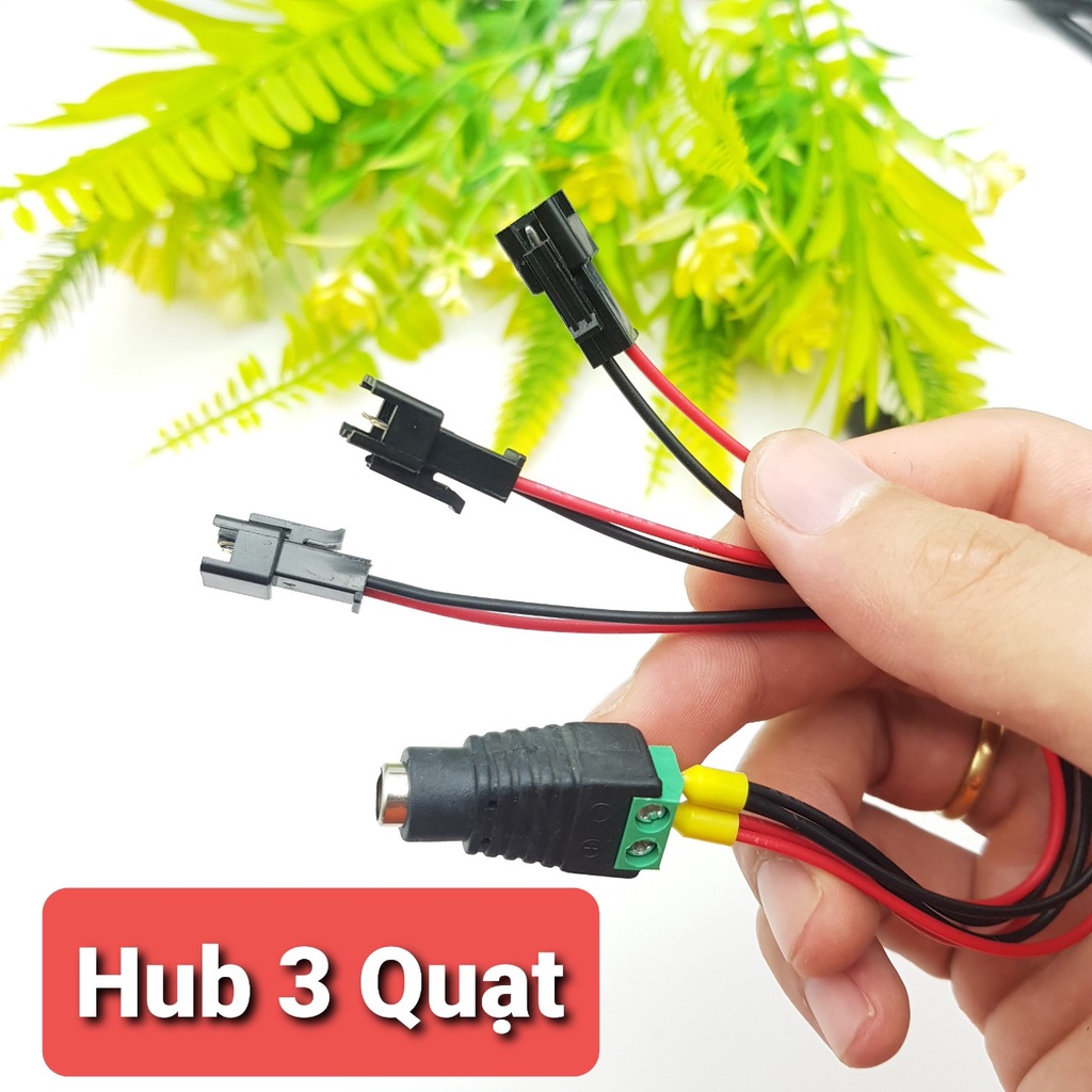 Bộ Chuyển Đổi Cho Quạt 2 ChânBộ HUB Cho Quạt Sử Dụng Nguồn Adapter 5.5x2.1MMHUB quạt 2 Pin 2.54MM Tiện Dụng