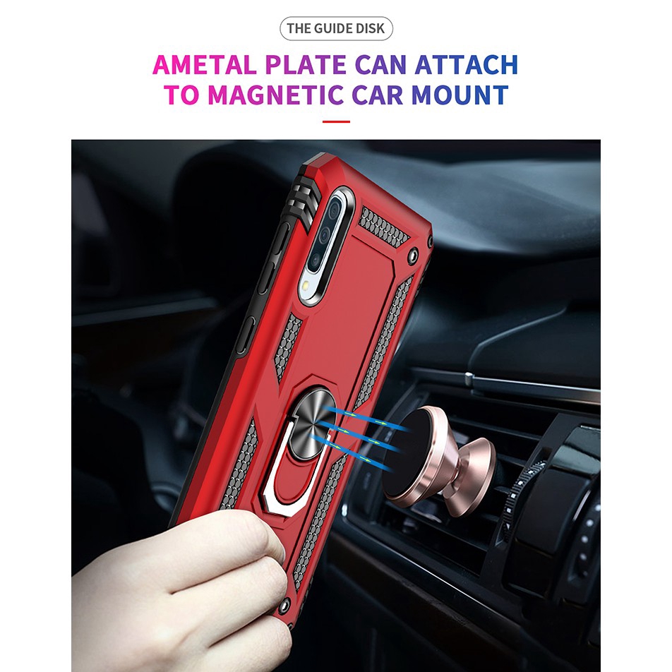 Samsung Galaxy A10 A20 A30 A40 A50 A60 A70 A80 A90 5G Armor Finger Magnetic Car Ring Holder Cover Phone Case