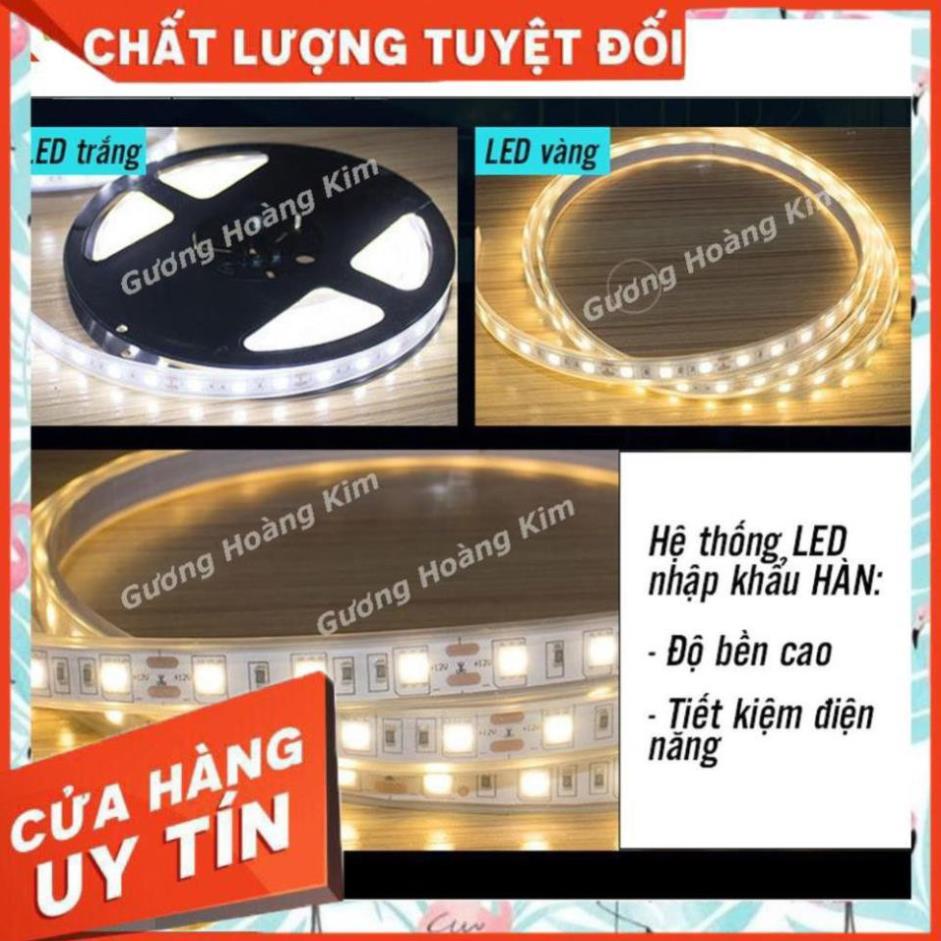 gương tròn bàn phấn makeup có đèn led cảm ứng phá sương cao câp kích thước D80 - guonghoangkim mirror