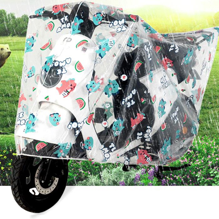 Bạt Phủ Xe Máy Chống Mưa Nắng Họa Tiết Hoa Dễ Thương.