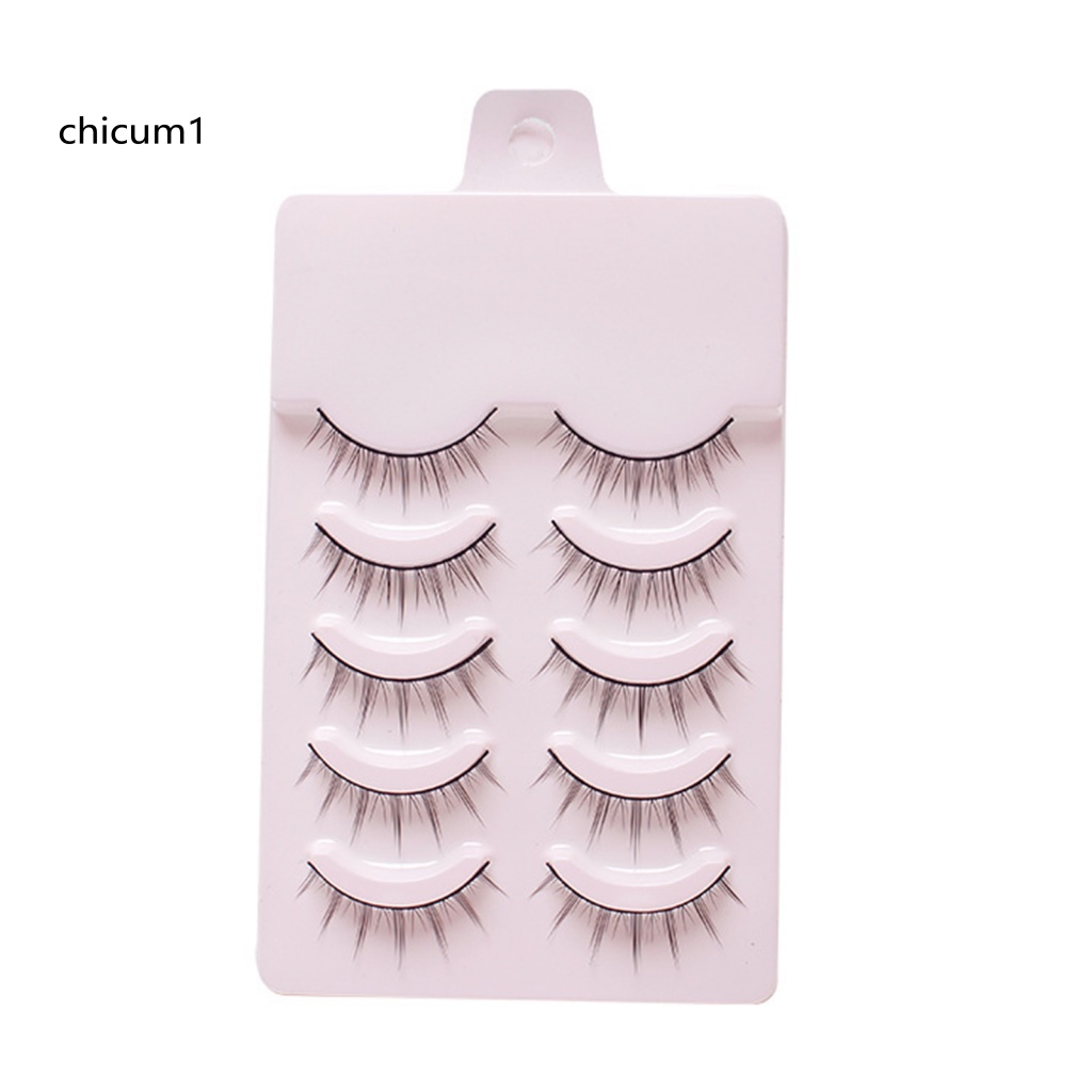 Set 5 Cặp Lông Mi Giả Cong Tự Nhiên Không Gây Kích Ứng