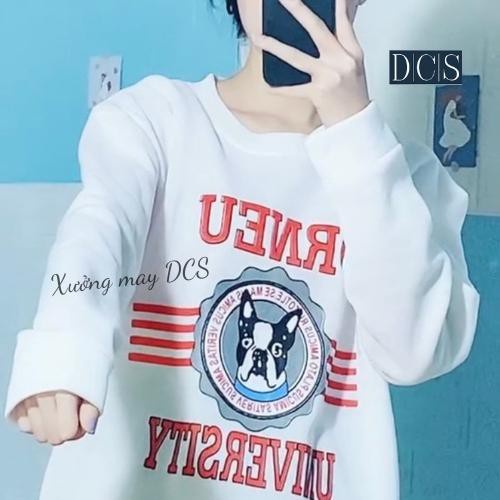 Áo Sweater Chó ORNEU Unisex Áo Sweater Nam Nữ Chất Nỉ Dài Tay Dáng Rộng Xưởng May DCS Mã 756