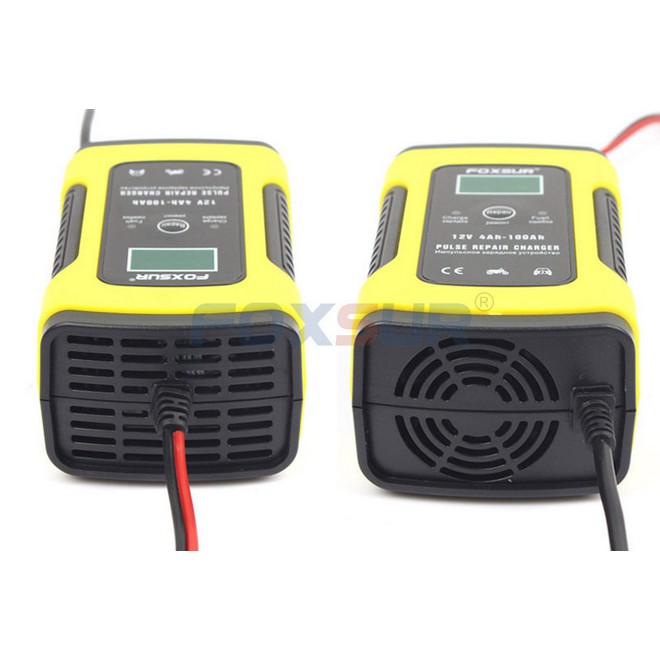 Bộ sạc điện acquy FOXSUR 12V 5A kèm phục hồi bình