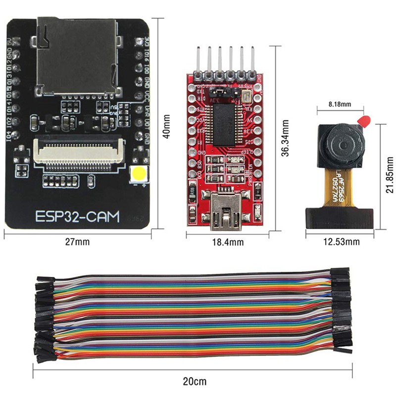 [Hot Sale]Esp32-Cam Camera Wifi + Bluetooth ule 4M Psram Dual Core 32-Bit Cpu Development Board Ov2640 2Mp Camera ule + 8Dbi Wireless Network Antenna + Ipex To Rp-Sma Pigtail Cable