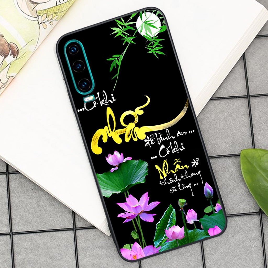 Ốp lưng Huawei P30 in hình chữ tài chữ lộc, Cha Mẹ, bình an SIÊU ĐẸP