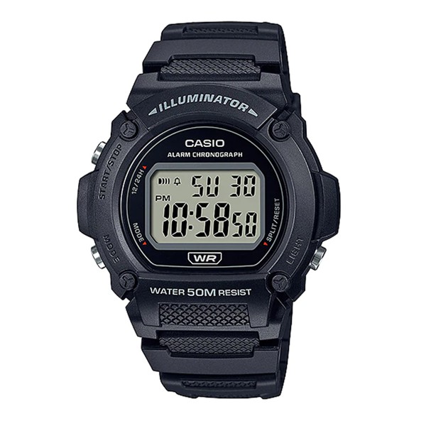 Đồng Hồ CASIO Nam W-219H-1AVDF Dây Nhựa Chống Nước WR50M ( Đen )