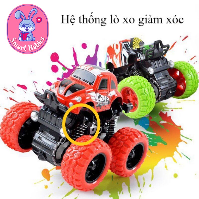 Xe đồ chơi địa hình chạy đà nhào lộn 360 độ cho bé, ô tô đồ chơi chạy đà siêu bền