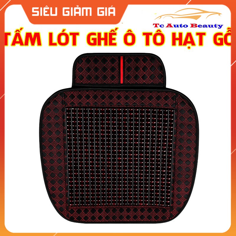 Tấm lót ghế ô tô hạt gỗ massage 48*52 cho ô tô và văn phòng cao cấp