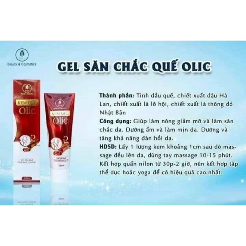 Kem Tan Mỡ Olic Rách Vỏ - Kem Quế Olic rách màng co date xa 100ml