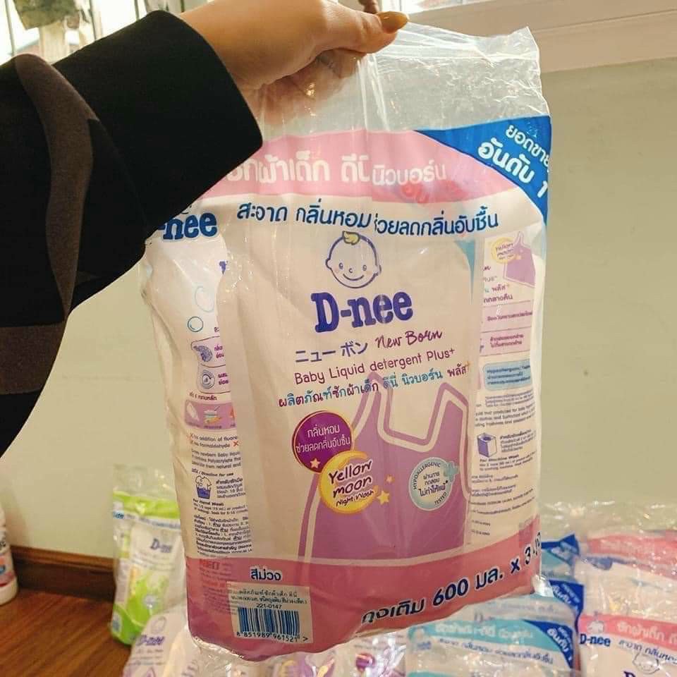 (Túi to 1,4L) Nước giặt xả quần áo Dnee 2in1 nội địa Thái Lan - Hương Thơm Bền Lâu - An Toàn Cho Trẻ Sơ Sinh