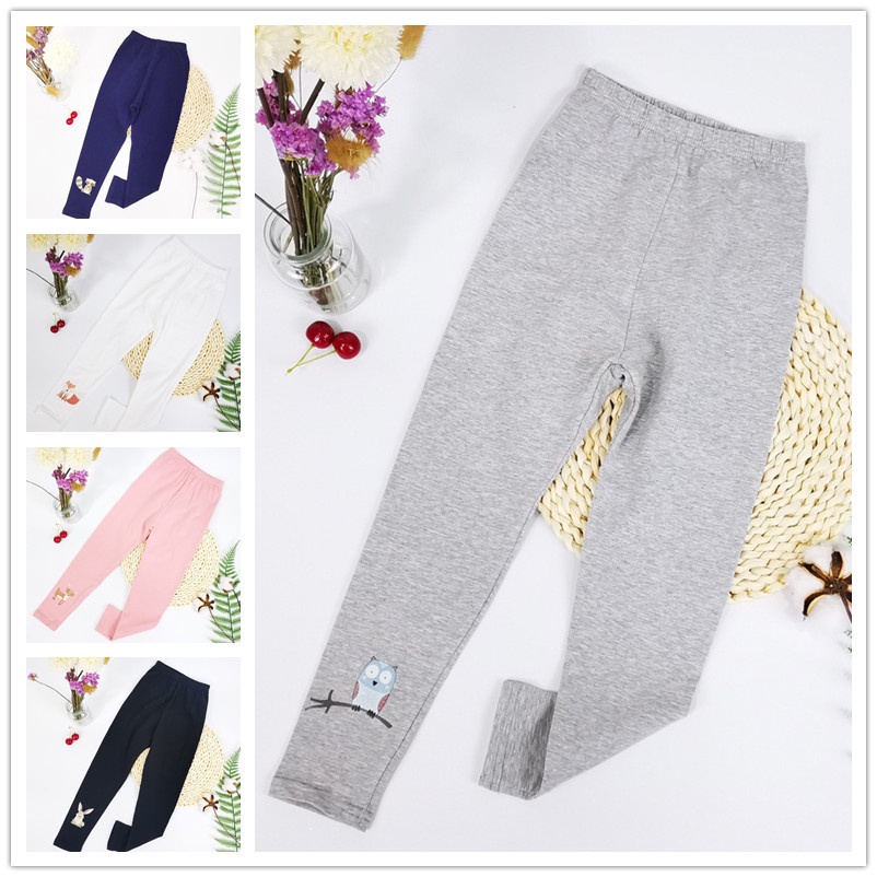 Quần Legging Cotton Màu Sắc Xinh Xắn Cho Bé Gái 100-160cm