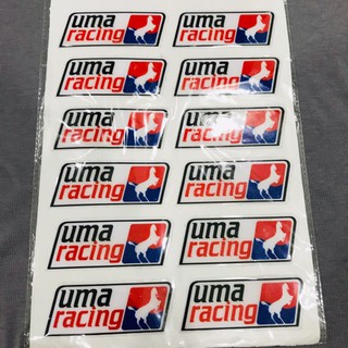 Tấm tem nổi mẫu nhiều logo uma racing ... sắc nét