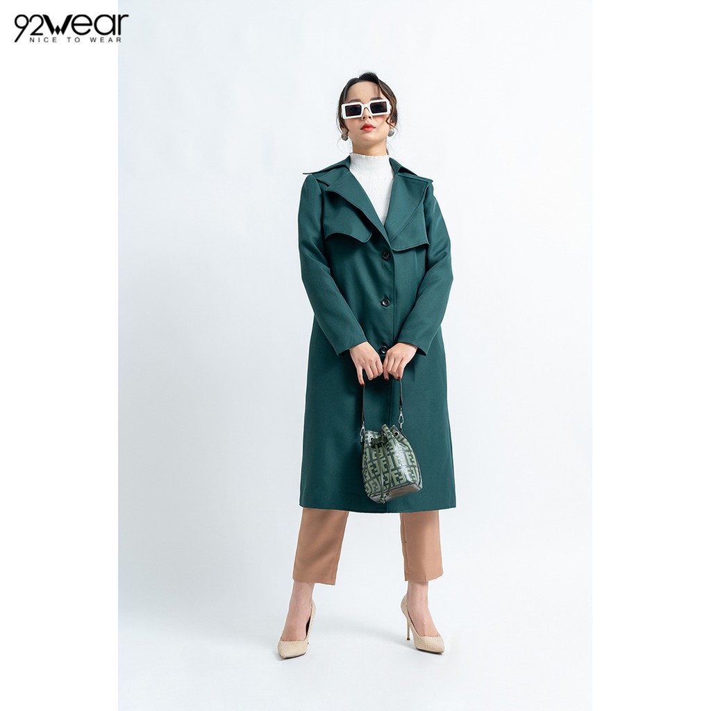 Áo khoác măng tô nữ cổ bẻ 2 tà KOW0658 - 9 | BigBuy360 - bigbuy360.vn