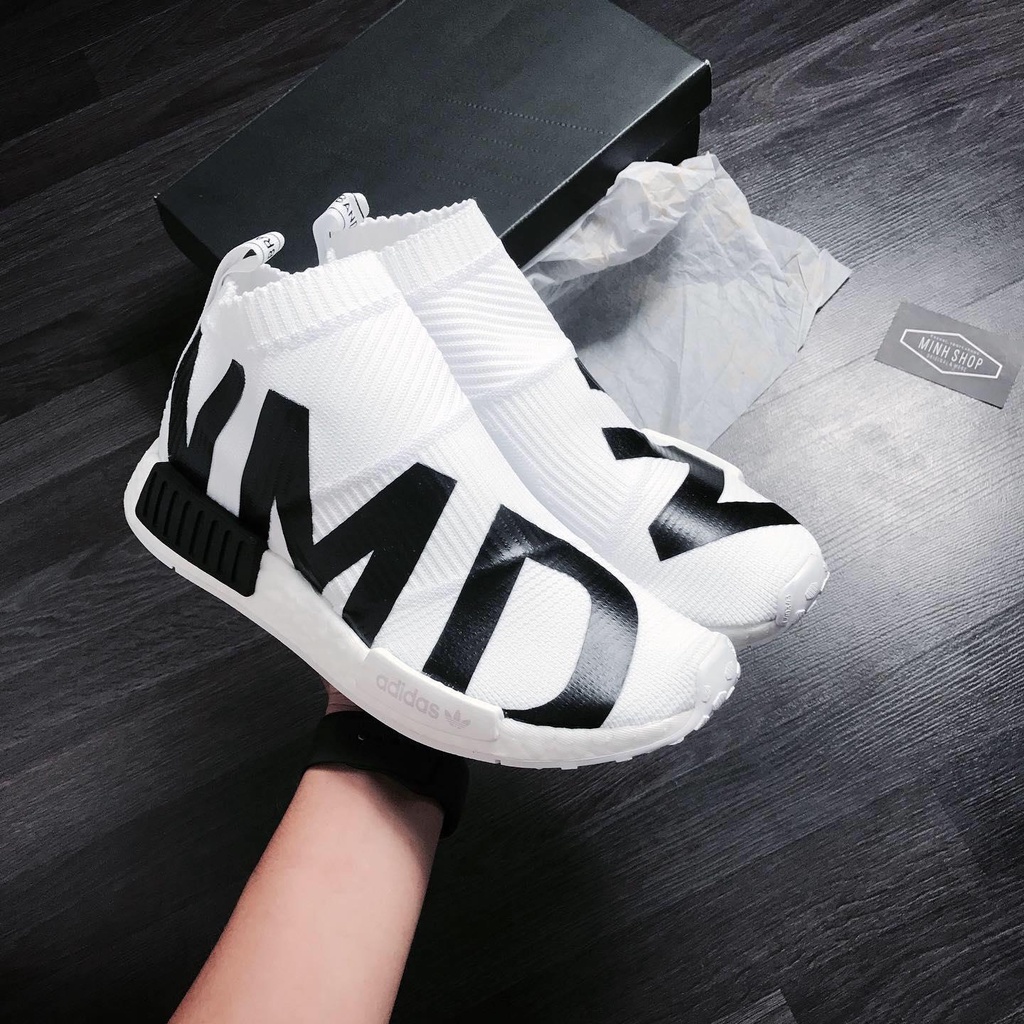 Giày Adidas_NMD CS1 Primeknit White/Black - 5555