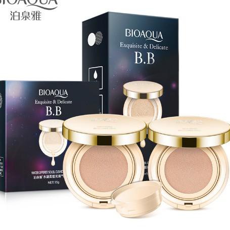 (Hàng Mới Về) Kem Bb Dạng Cushion Bioaqua 15 Gr + Ruột Thay Thế 15 Gr