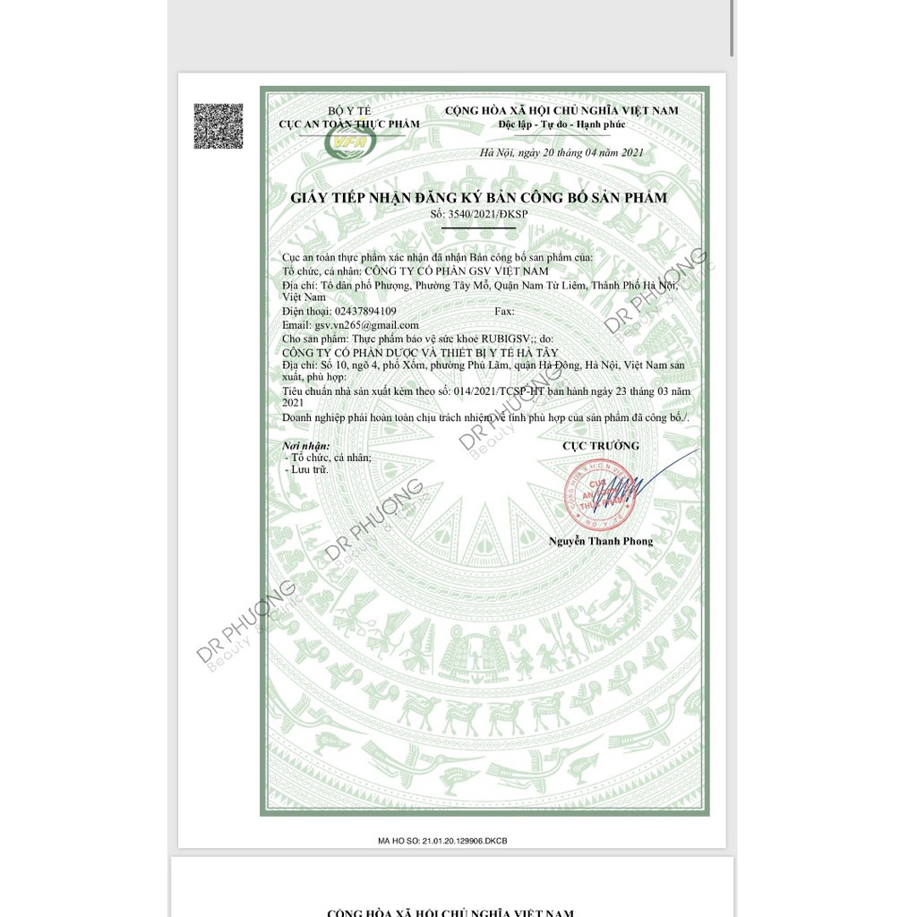 Viên Uống Hỗ Trợ Làm Đẹp Da Rubi GSV