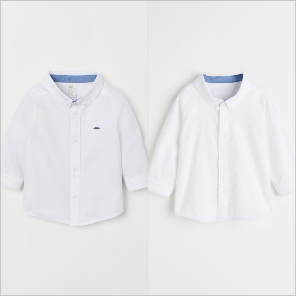 Áo sơ mi trắng cho bé yêu HM US/UK size từ 4-6m đến 3-4y