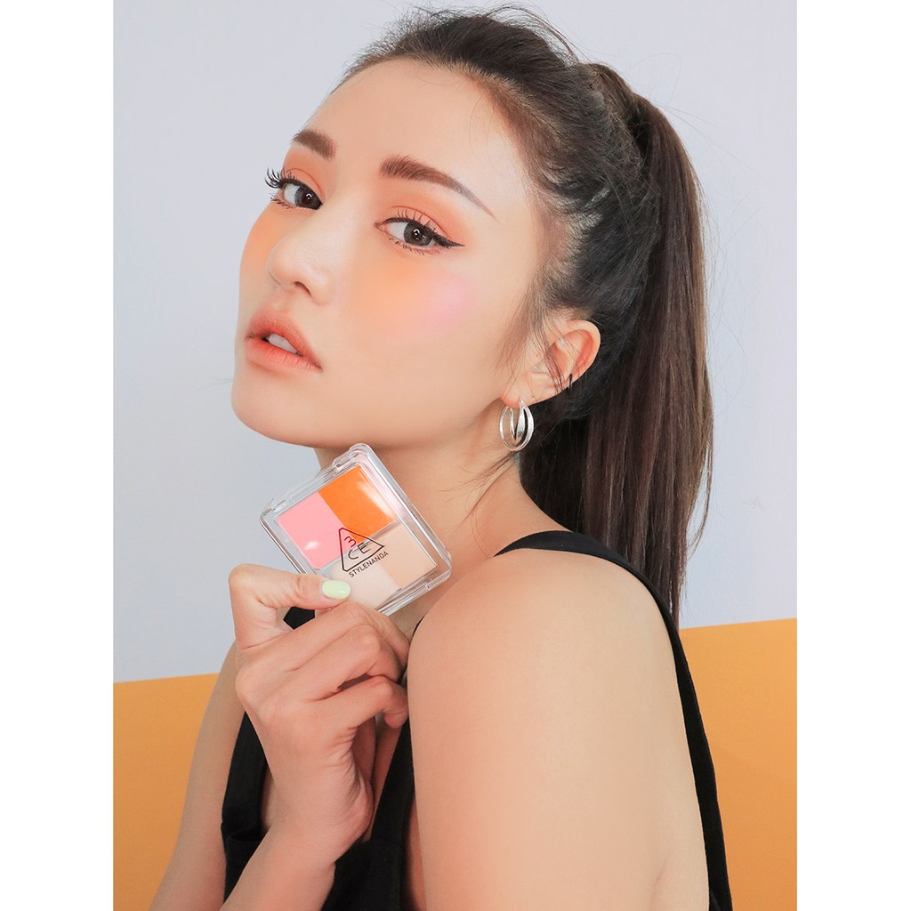 Phấn má 2 ô 3CE Dual blend blusher Alluring scene