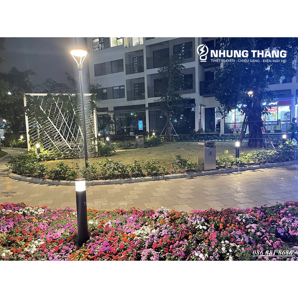 Đèn Cột Trang Trí Sân Vườn DSV-810 Chống Nước - Chiều Cao 80cm - Cắm Điện 220V -  Bảo Hành 1 Năm