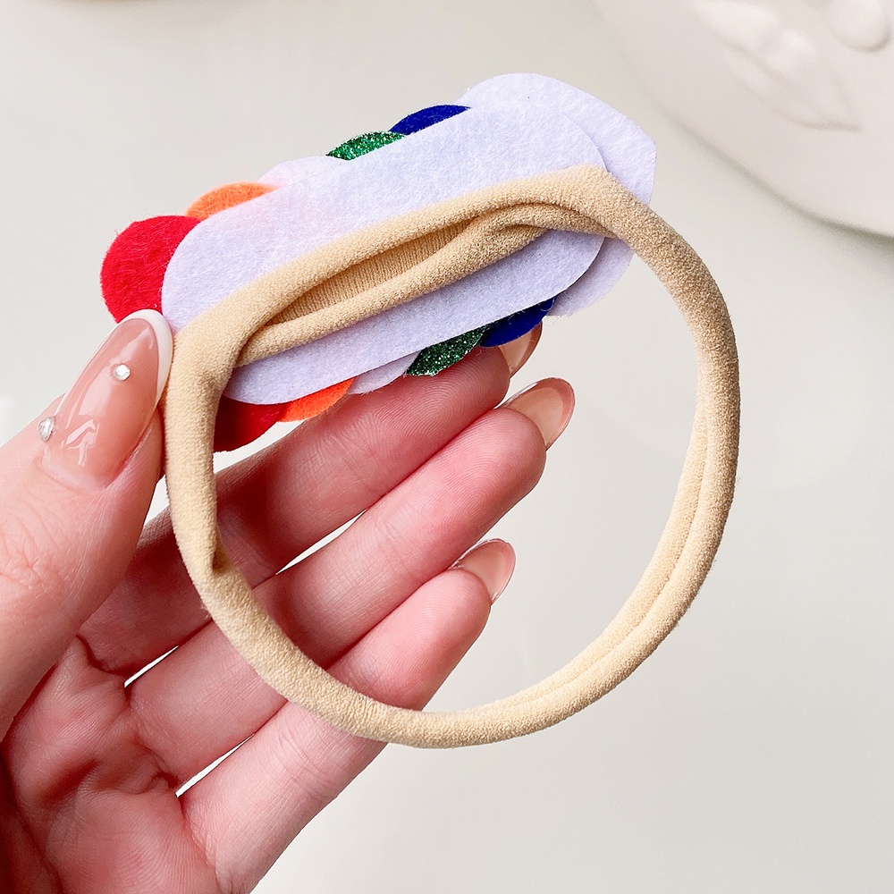 KIDSBOWS 1 Băng Đô Nylon Co Giãn Hình Trái Tim Dễ Thương Cho Bé