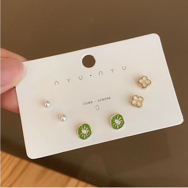 Set 6 khuyên tai phong cách Hàn Quốc