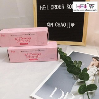 Bông Tẩy Trang 💖FREESHIP💖 Bông Tẩy Trang 100 MIẾNG PRRETI SOFT EMBOSSED COTTON PUFF