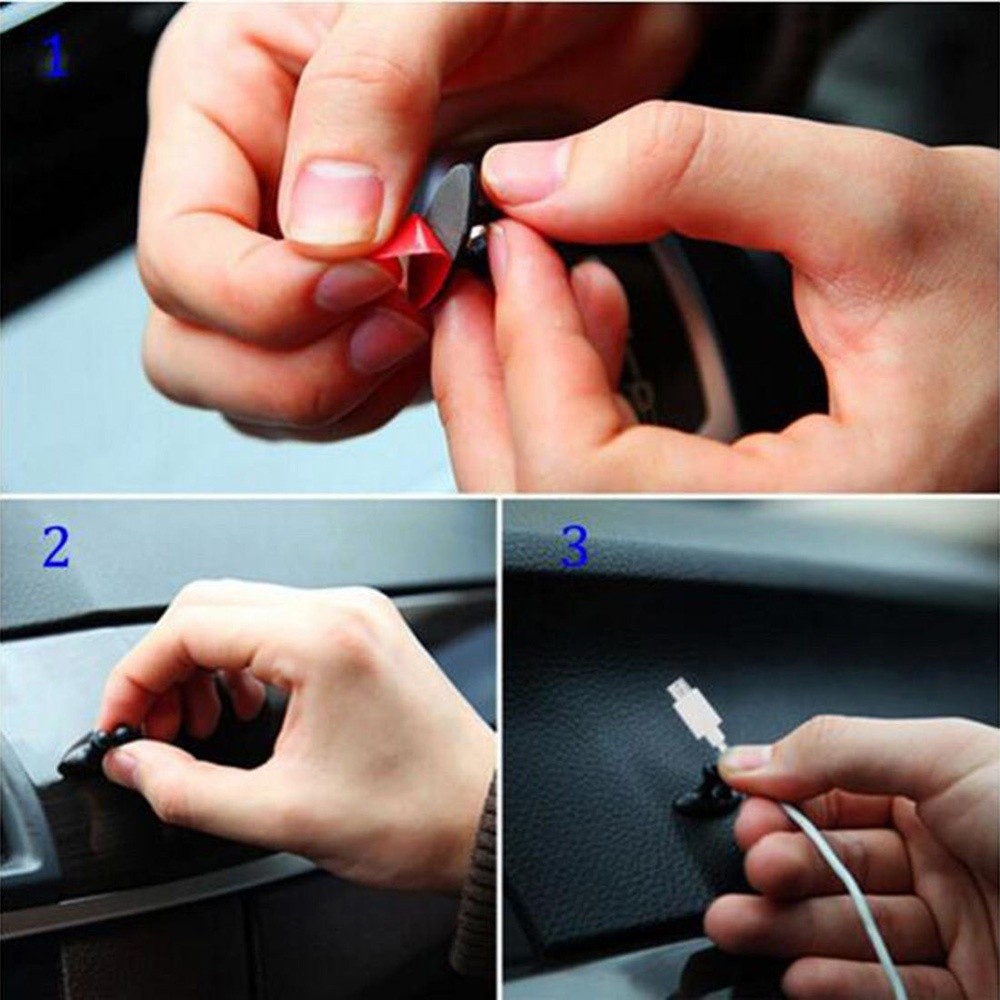 Bộ 8 Cái Kẹp Dây Cáp Gọn Gàng Trên Ô Tô