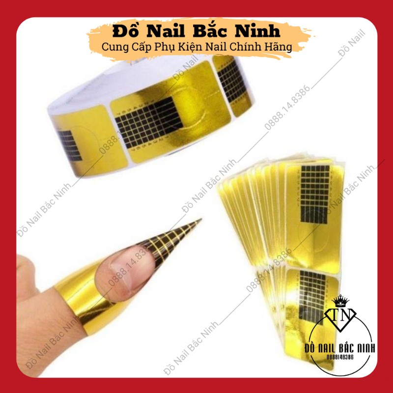 Khuôn Giấy Nối Móng Làm Nail , Cuộn Giấy Đắp Gel 500 Miếng