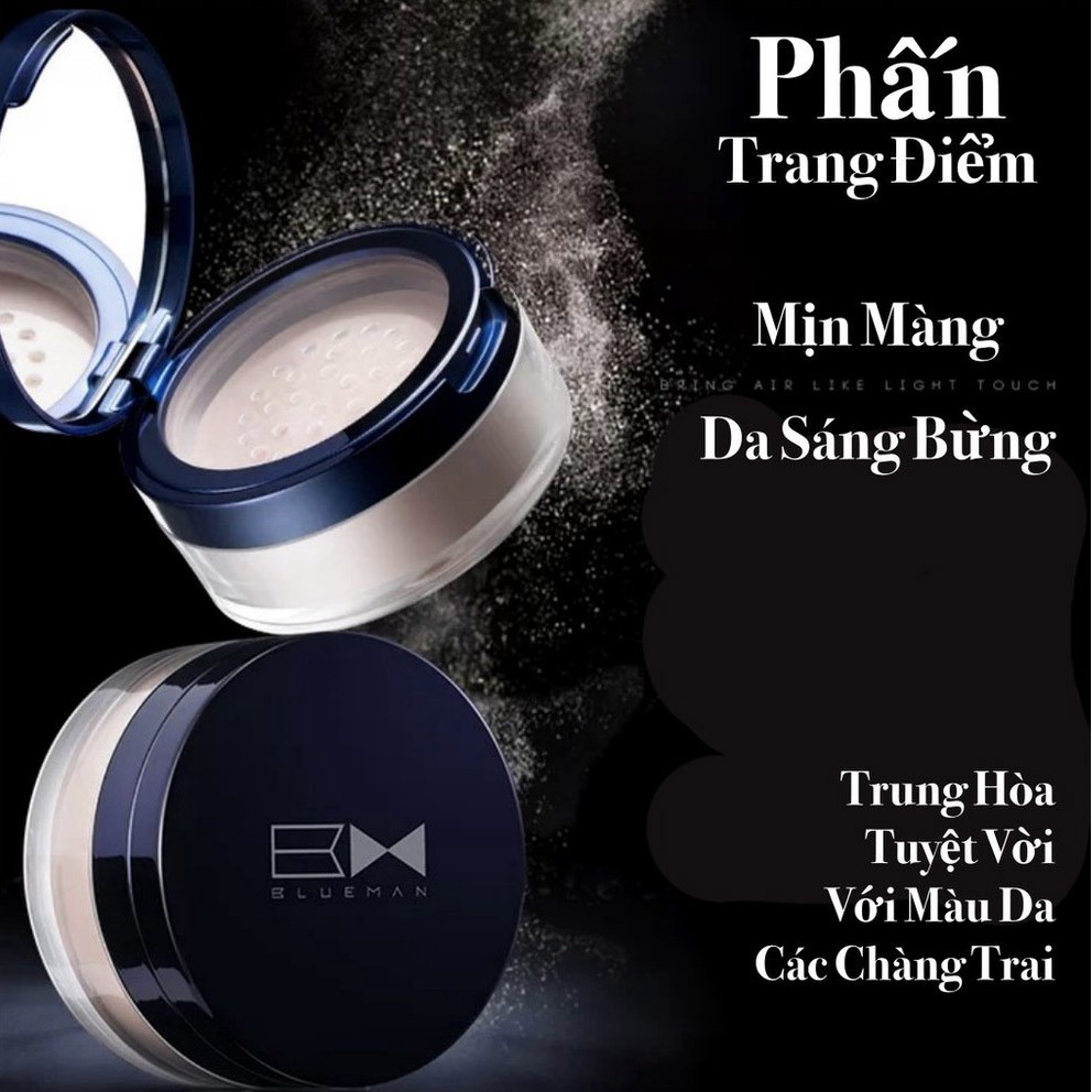 Phấn phủ chống nắng giúp kiềm dầu Blueman dành cho nam | BigBuy360 - bigbuy360.vn