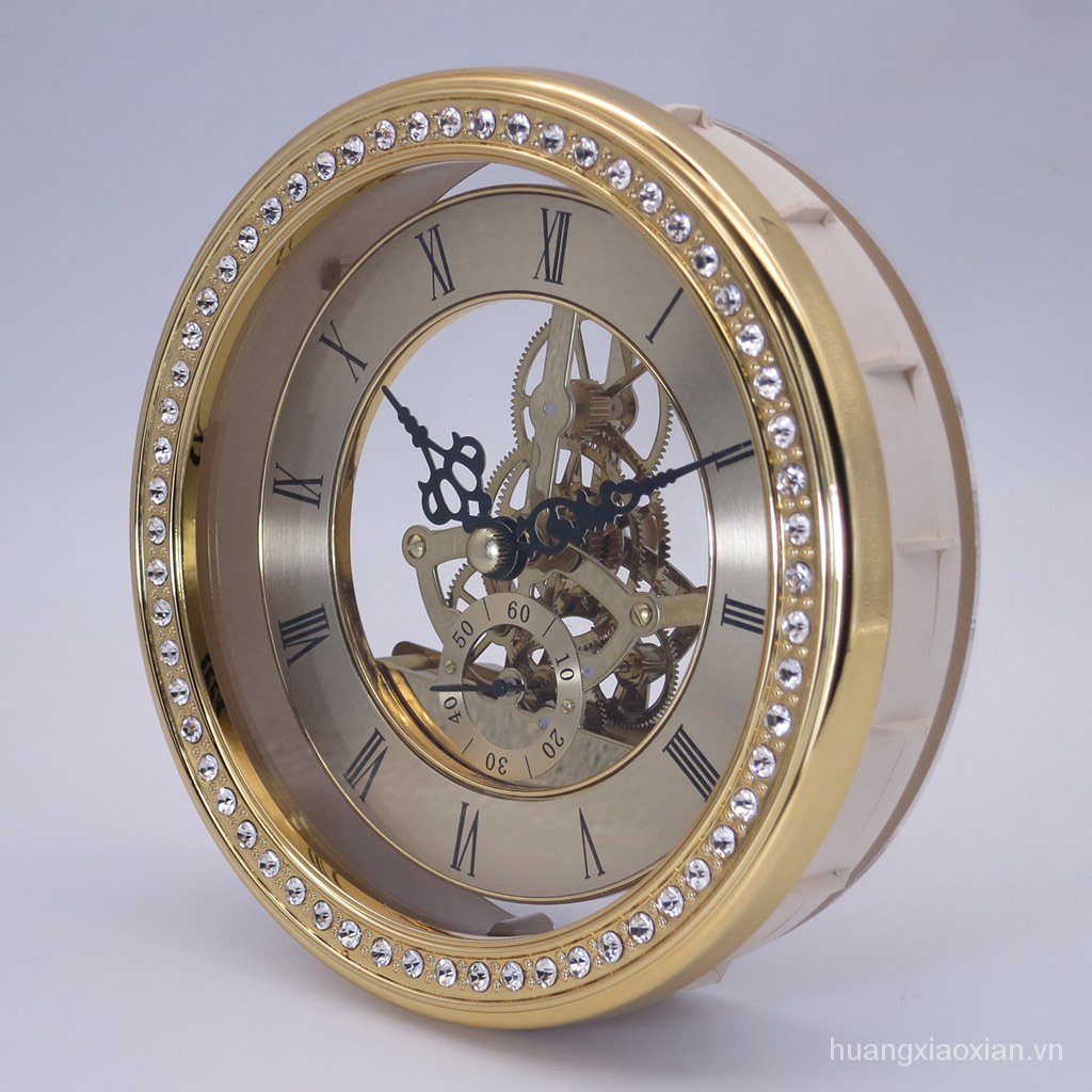 Đồng Hồ Treo Đường Diameter148mm Diamond Perspective Clock Head Clock Crystal Crafts Perspective Clock Head Movement
