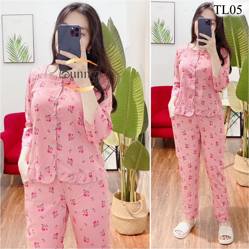 ĐỒ BỘ NỮ QUẦN ÁO BỘ NỮ MẶC Ở NHÀ CHẤT ĐŨI LẠNH MỀM MÁT HỌA TIẾT XINH XẮN NGỘ NGHĨNH