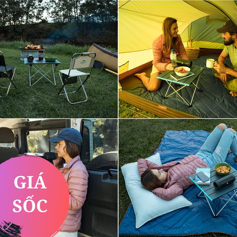 Bàn Xếp Dã Ngoại Di Động Cầm tay Siêu nhẹ cho Du Lịch Picnic Cắm Trại Câu cá NatureHike NH19Z008-Z