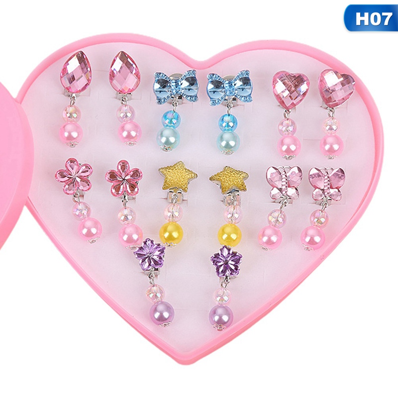 Set 7 Đôi Khuyên Tai Xinh Xắn Cho Bé Gái