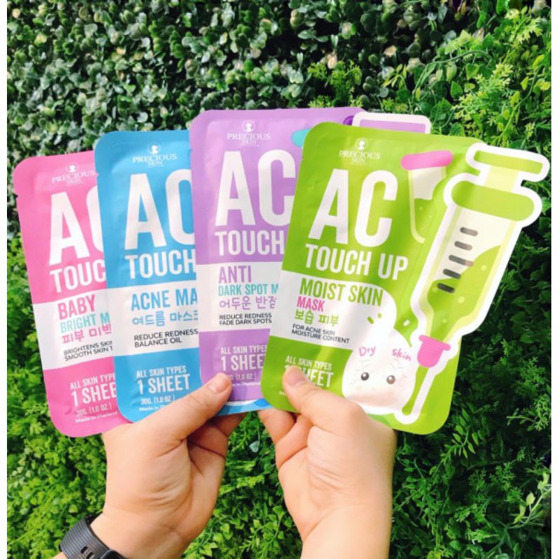 (Lẻ 1 Miếng) Mặt Nạ Dưỡng Da AC TOUCH UP MASK SHEET BY PRECIOUS SKIN Thái Lan