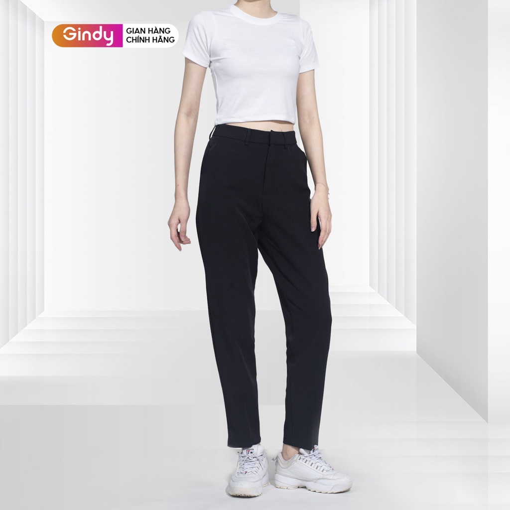 Quần tây baggy nữ lưng cao GINDY thời trang công sở sinh viên học sinh Q12106