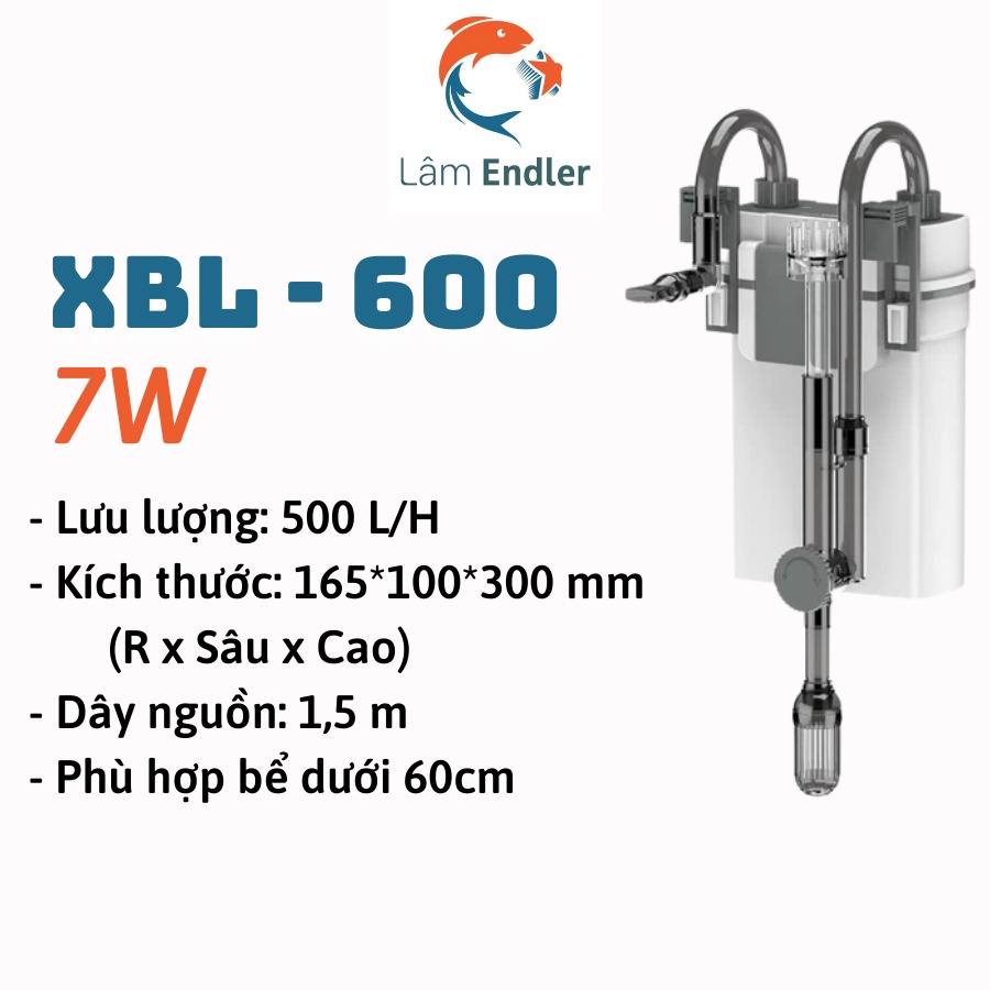 Máy lọc treo Xiaoli Sunsun XBL 300, 400, 500, 600 có hút vàng, máy lọc nước hồ cá cảnh chính hãng