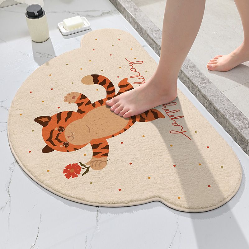 Thảm Chùi Chân Chống Trượt Thấm Hút Tốt In Họa Tiết Hoạt Hình Đáng Yêu