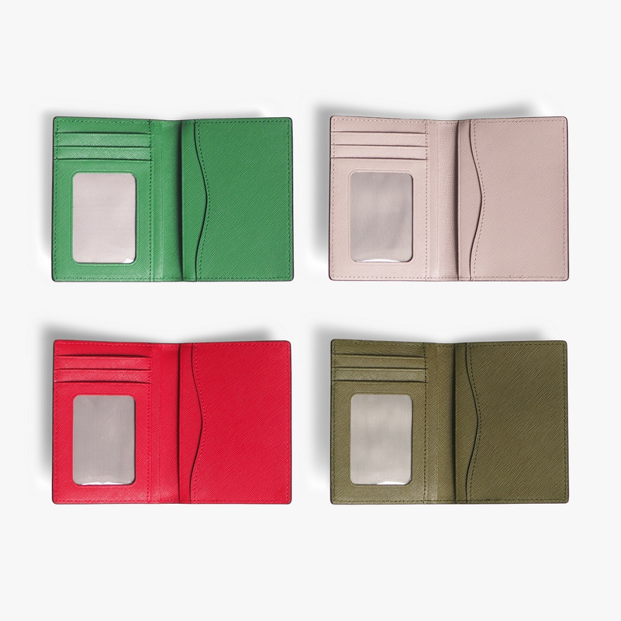 Ví Đựng Thẻ Nữ Da Bò Saffiano, Dòng Da Bò Cao Cấp Từ Italy - TiemVida