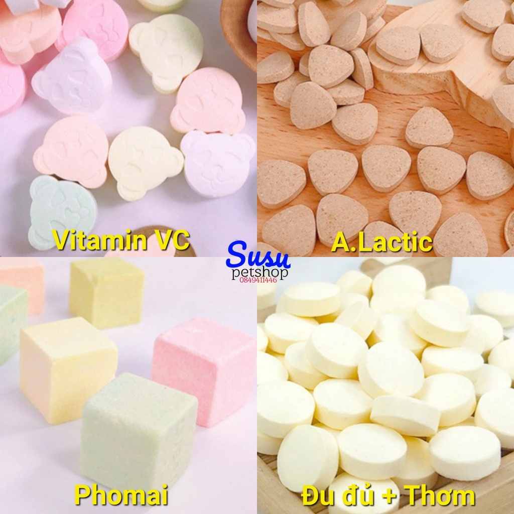 1 viên- Bổ sung Vitamin trái cây VC cho Thỏ, Bọ, Hamster giúp tiêu hóa và ngừa tiêu chảy