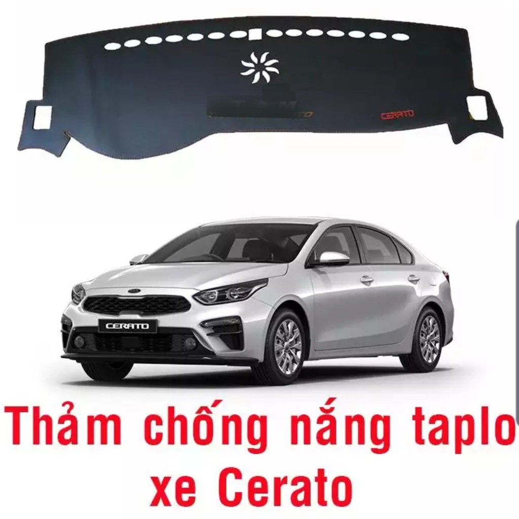 Thảm taplo da Vân cacbon kia Cerato k3 đời 2016-2019 cao cấp