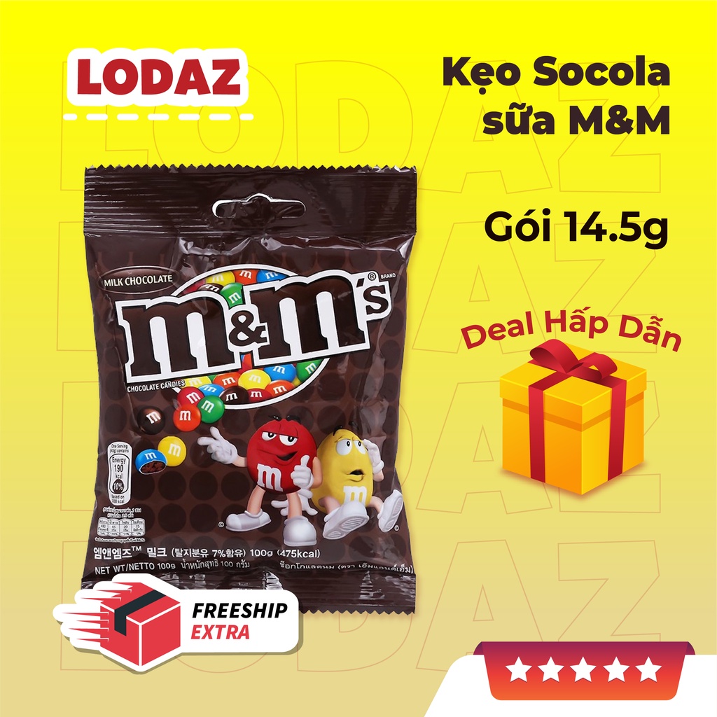 Kẹo Socola sữa M&amp;M gói 14.5gr ăn vặt Lodaz siêu ngon tại Hà Nội