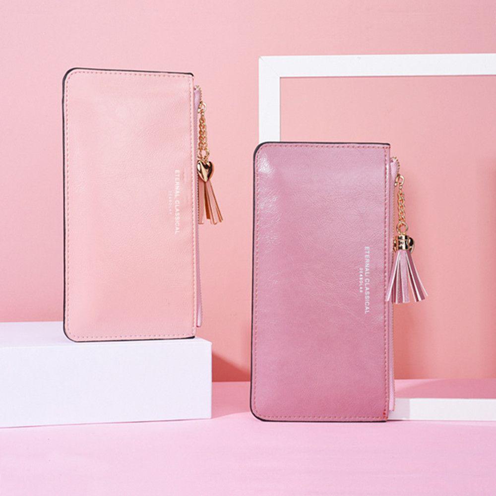 MIHAN1 Ví Da Nhiều Ngăn Đựng Tiền Xu Tiện Lợi Cho Nữ