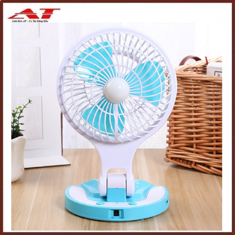 QUẠT SẠC ĐIỆN MINI FAN ly 5580 CÓ LED PHÁT SÁNG CỰC MÁT GẤP GỌN ĐƯỢC