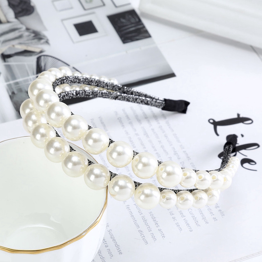 Băng đô đính hạt ngọc trai sang trọng thời trang cho cô dâu